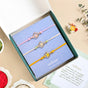 Pressed Petal Trio Rakhi Gift Set