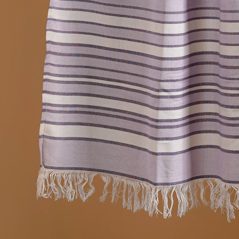 Set Of 2 Lilac Cabana Style Super Smooth Towels