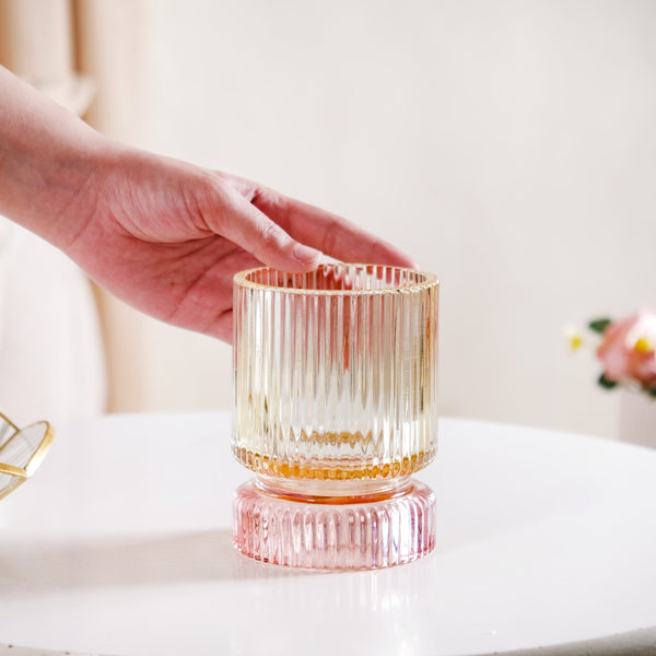 Pastel Glass Votive Candle Holder