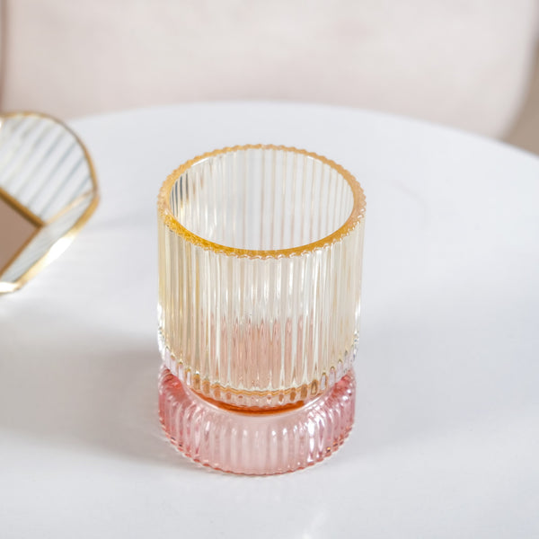 Pastel Glass Votive Candle Holder