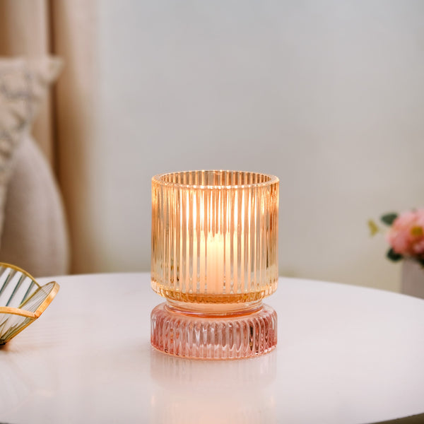 Pastel Glass Votive Candle Holder