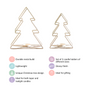 Metal Christmas Tree Candle Holder Set of 2 Ivory