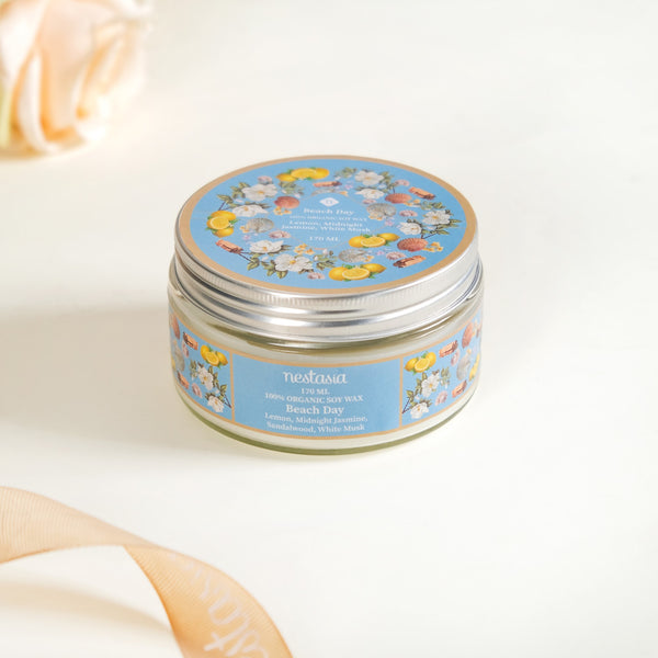 Beach Day Soy Wax Scented Candle Jar 170ml