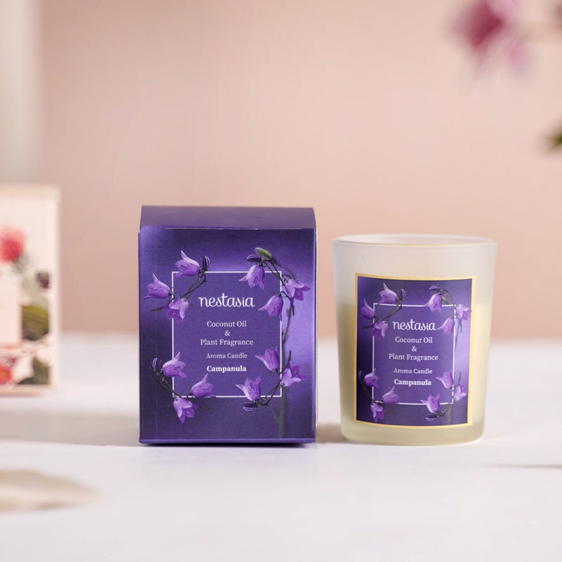 Cream Color Glass Candle