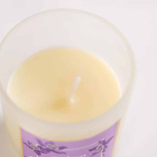 Cream Color Glass Candle