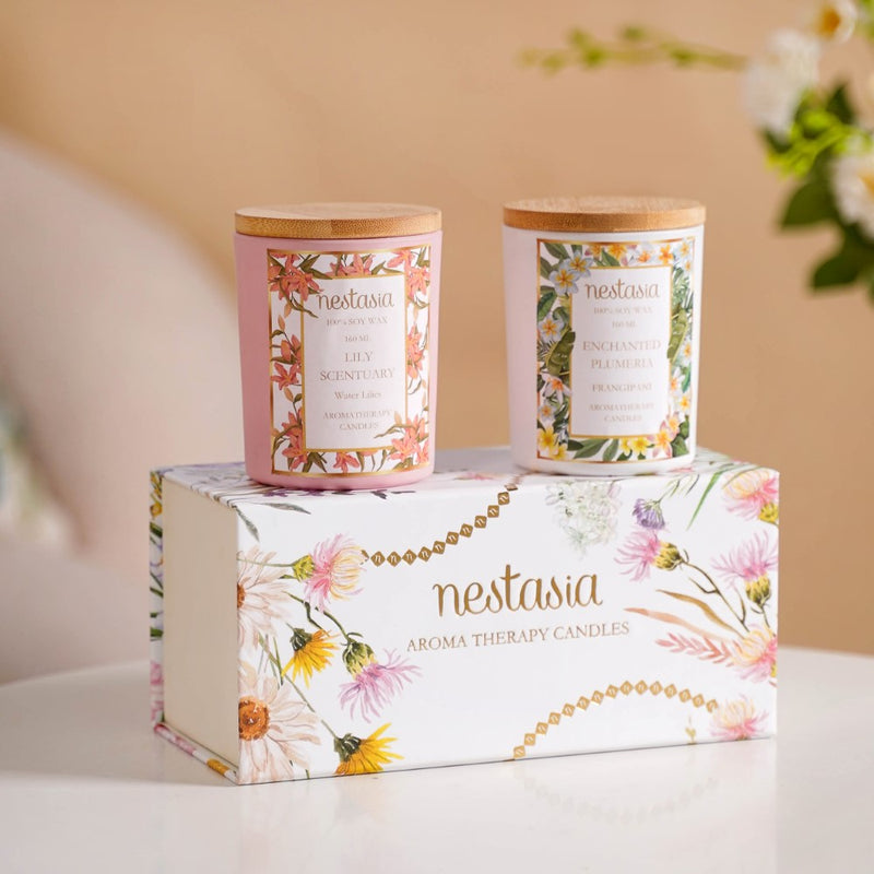 Plumeria & Lily Serenity Scented Candle Votives Set Of 2