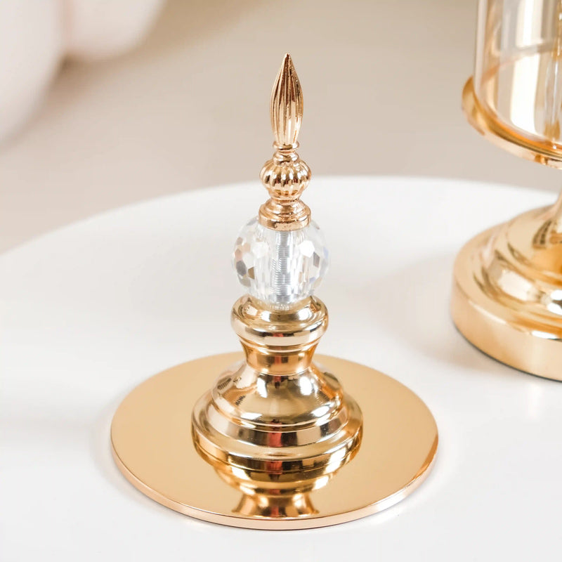 Gold Decor Jars Set Of 2 - Gold Decor Jars, Set of 2 Gold Jars, Decorative Gold Storage Jar