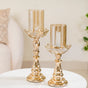 Flower Glass Candle Holder Set Of 2