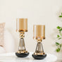 Lavish Crystal Hurricane Candle Holder Set Of 2