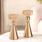 Star Crystal Gold Candle Holder Set Of 2