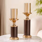 Set Of 2 Luxury Pillar Candle Holder