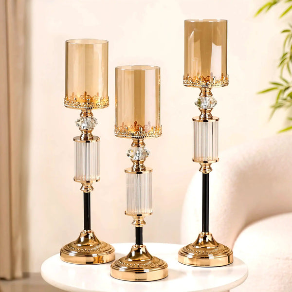 Tall Luxury Floor Candle Holder Set Of 3