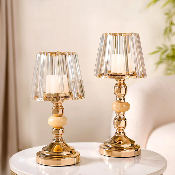 Lamp Shade Candle Holder Stand Set Of 2