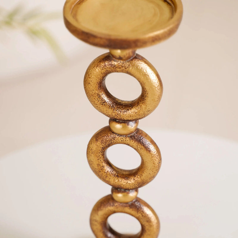 Eternal 3 Ring Candle Stand Gold