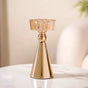 Star Crystal Gold Candle Holder Set Of 2