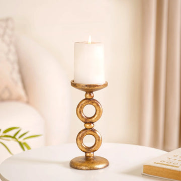 Eternal 2 Ring Candle Stand Gold