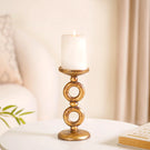 Antique Finish Rings Candle Stand Gold