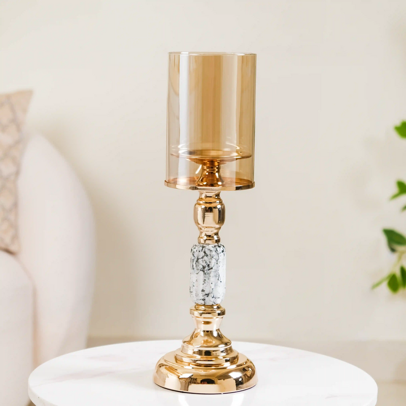 Marble Vintage Candle Holders Set Of 2