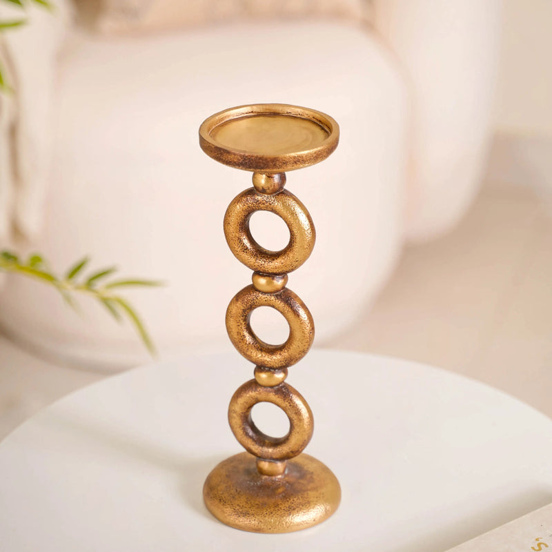 Eternal 3 Ring Candle Stand Gold