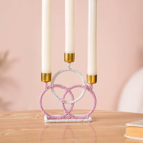 Beaded Candle Holder For Home Decor