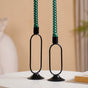 Minimalist Metal Taper Candle Holder Set of 2 Black