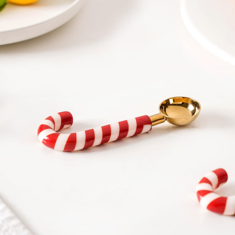 Red And White Candy Stick Measuring Spoon Set Of 4