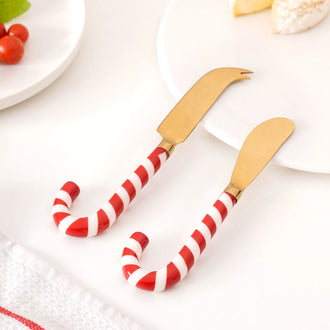 Candy Stick Cheese And Butter Knife Gold Set Of 2