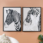 Zebra Design Canvas Wall Art Set Of 2 23x17 Inch