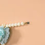 Artificial Pearl String Blue Blossom Door Hanging