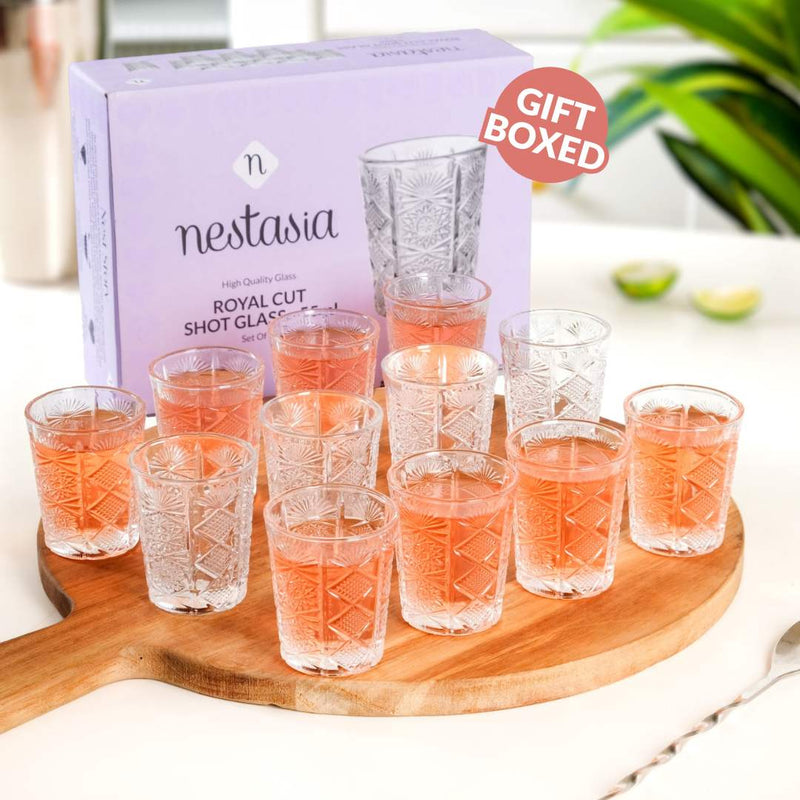 Celestial Cut Glass Shot Glass Set Of 12 55ml