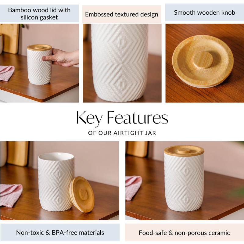 Ceramic Airtight Jar Lid Large 700ml