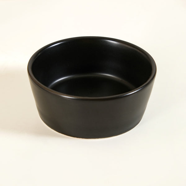 Black Snack Bowls Set Of 2 With Serving Tray 200ml