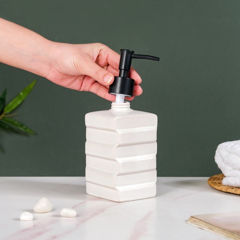 Brick Textured Liquid Dispenser White 450ml