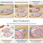 Mandala Long Dish Red And Blue Set Of 2