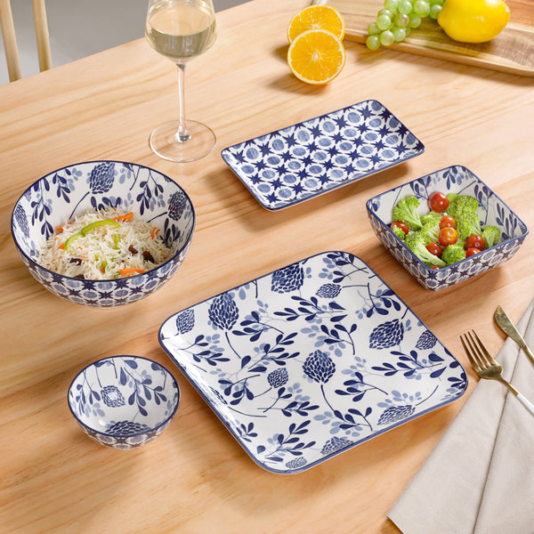 Blue 26 Piece Dinnerware Set For 6