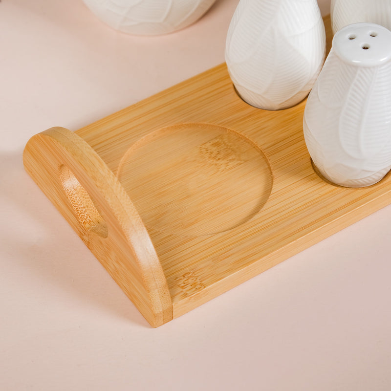Ceramic Jar And Salt Pepper Shaker Set Of 5