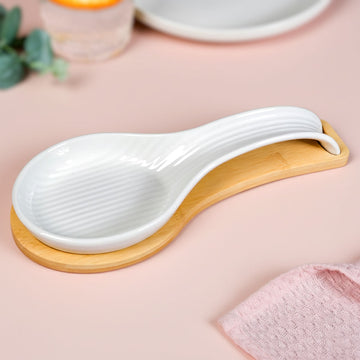 Ceramic Spoon Rest With Stand