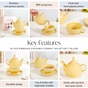 Ambrosia Stackable Ceramic Tea Set For 1 Yellow