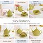 Stackable Ambrosia Teapot And Cup With Saucer Olive