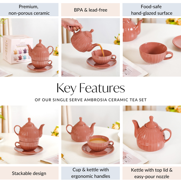 Single Serve Ambrosia Ceramic Tea Set