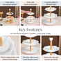 White Serenity Ceramic 3 Tier Cake Stand