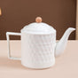 Teardrop Textured Ceramic Tea Set For 6 With Stand