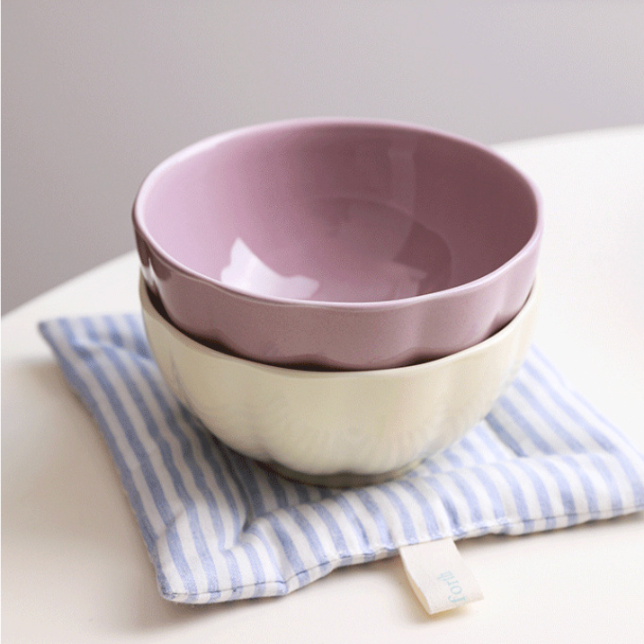 Pastel Gloss Finish Ceramic Bowl Set Of 4 400ml - Snack bowls, ceramic bowls, small bowls, ice cream bowls, ceramic serving bowls