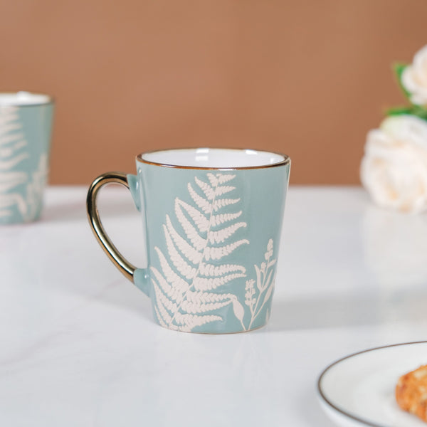 Floral Garden Coffee Mug Set of 6 Mint Green 200ml