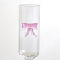 Champagne Flute Glass With 3D Pink Bow 200ml