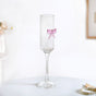 Champagne Flute Glass With 3D Pink Bow 200ml
