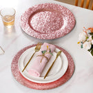 Pink Shimmer Charger Plate Set Of 6 13 Inch