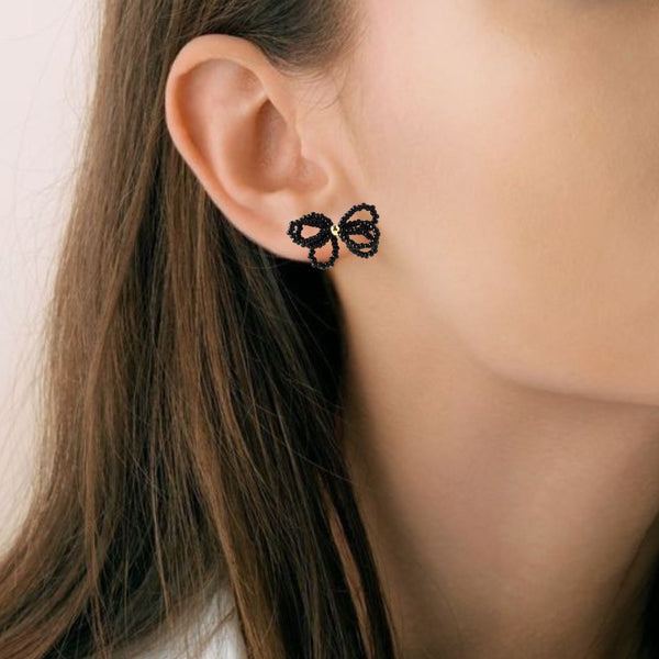 Charming Bow Stud Earrings