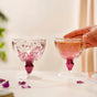 Pink Star Confetti Filled Double Wall Stem Glass Set Of 2 250ml