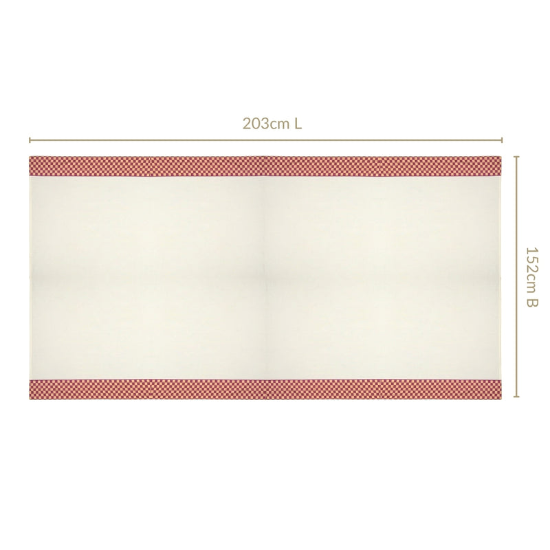 Checkered Border 6 Seater Table Cloth 203x152cm